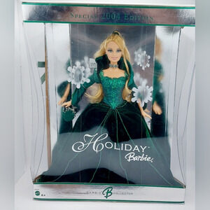 Holiday‎ Barbie 2004 Special Edition Hunter Green Velevet Dress Original Package